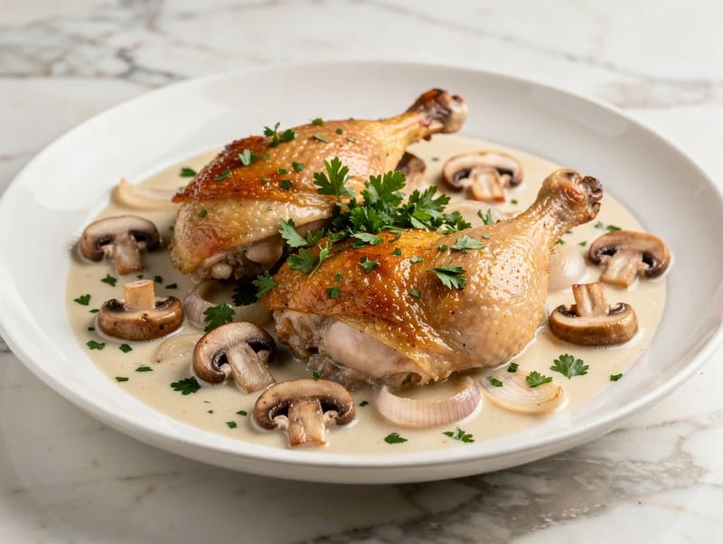 Coq au Vin Blanc (kip gestoofd in witte wijn) Coq au Vin Blanc (kip gestoofd in witte wijn)