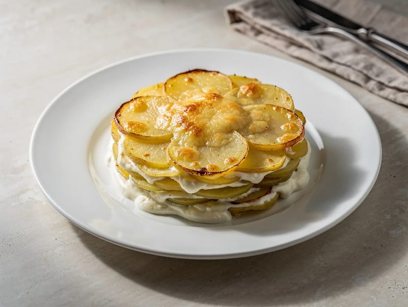 Let kartoffelgratin med Gruyère Let kartoffelgratin med Gruyère