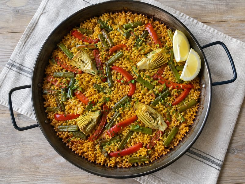 Paella de Verduras (vegetarische Spaanse rijst) Paella de Verduras (vegetarische Spaanse rijst)