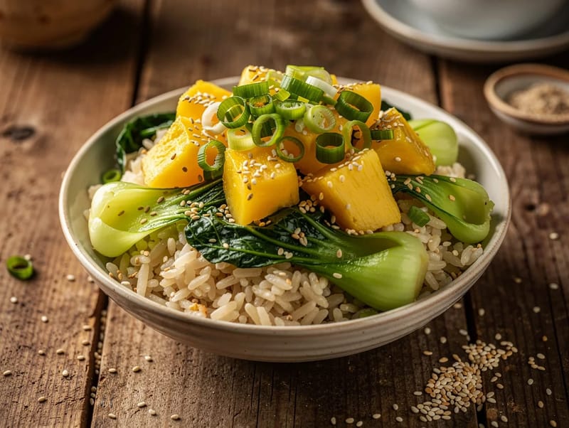 Pineapple and Bok Choy Rice Bowl Pineapple and Bok Choy Rice Bowl