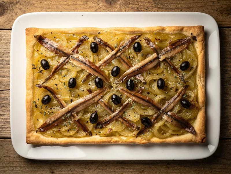Pissaladière (Provençal Onion Tart with Anchovies and Olives) Pissaladière (Provençal Onion Tart with Anchovies and Olives)
