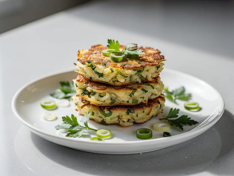 Light Potato Cakes with Herbs (Placki Style) Light Potato Cakes with Herbs (Placki Style)