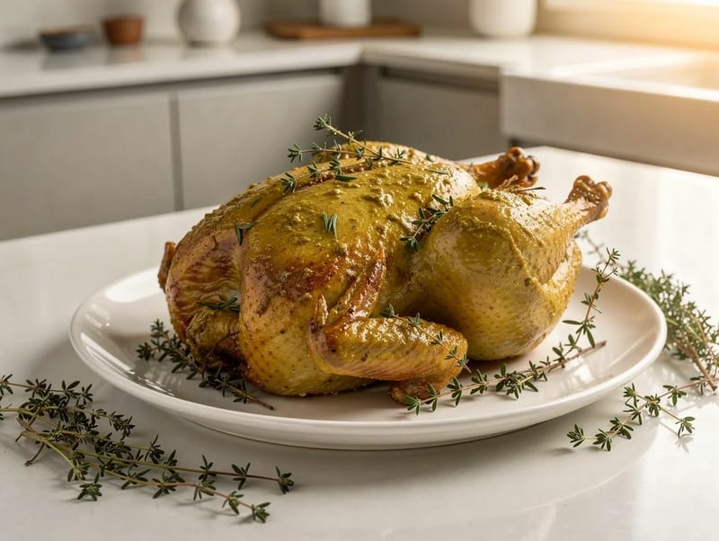 Poulet Rôti à la Moutarde (Roast Chicken with Dijon Mustard) Poulet Rôti à la Moutarde (Roast Chicken with Dijon Mustard)