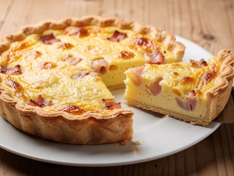 Quiche Lorraine with Green Salad Quiche Lorraine with Green Salad