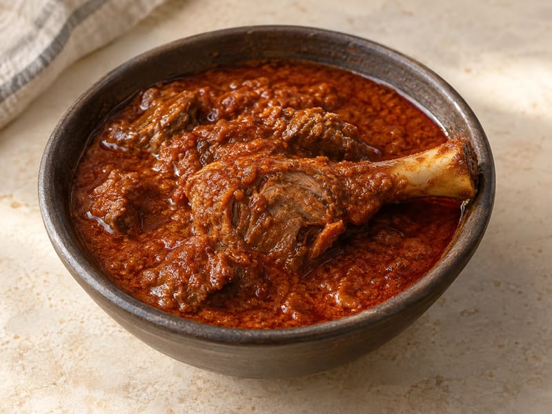 Rajasthani Laal Maas (csípős vörös birkahúsos curry) Rajasthani Laal Maas (csípős vörös birkahúsos curry)