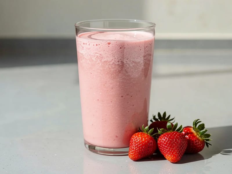 Rosewater Strawberry Smoothie Rosewater Strawberry Smoothie