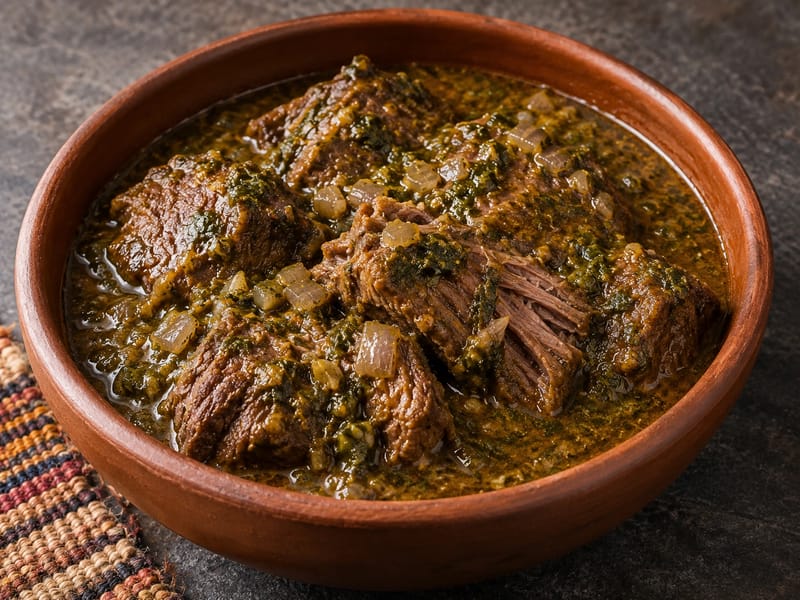 Seco de Carne (perui, fűszernövényekkel párolt marharagú) Seco de Carne (perui, fűszernövényekkel párolt marharagú)