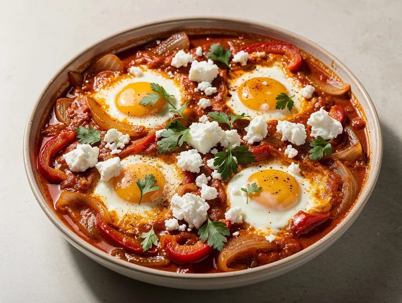 Shakshuka με φέτα Shakshuka με φέτα