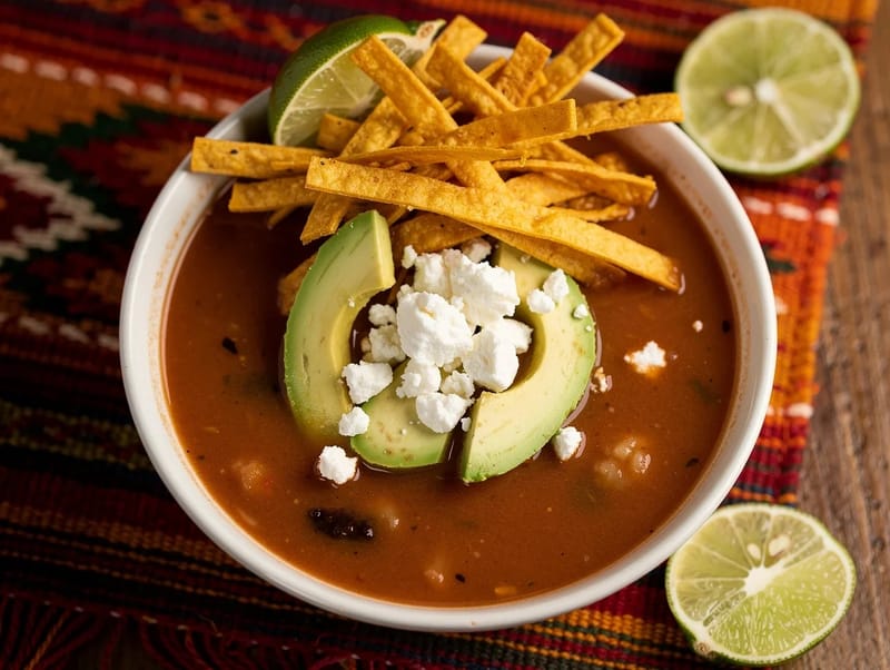 Sopa Azteca (Tortilla Soup with Chipotle and Avocado) Sopa Azteca (Tortilla Soup with Chipotle and Avocado)