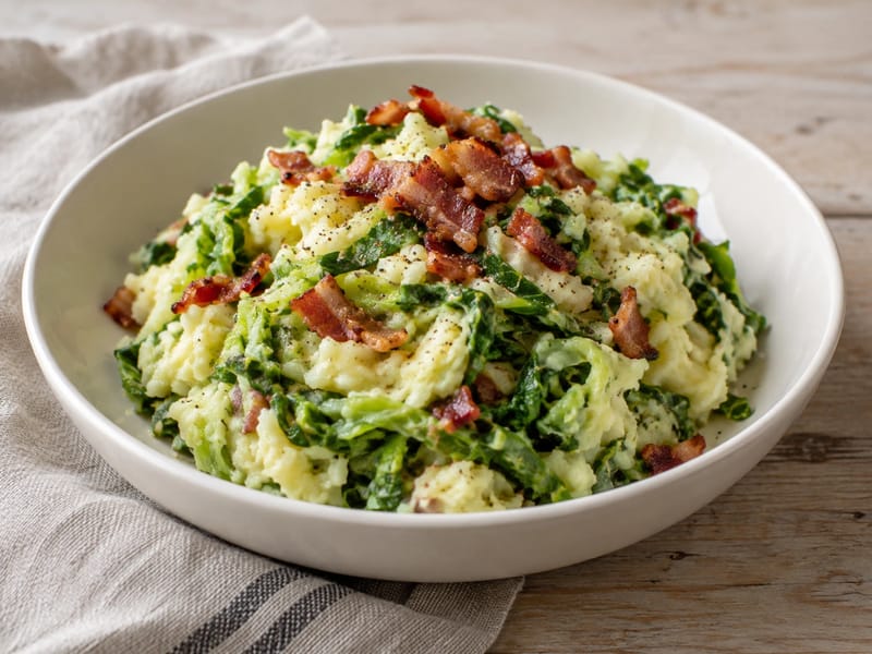 Stamppot andijvie met spek (endíviás krumplipüré ropogós baconnel) Stamppot andijvie met spek (endíviás krumplipüré ropogós baconnel)