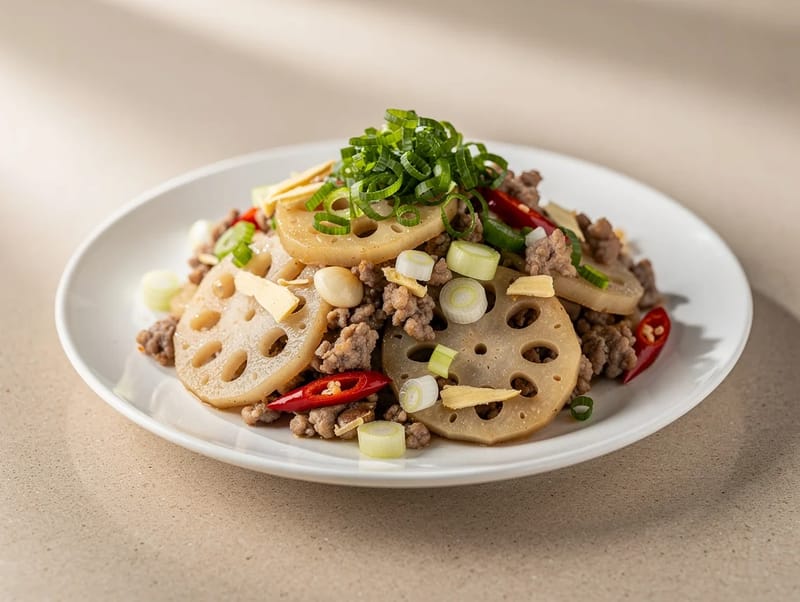 Stir-Fried Lotus Root with Pork and Chilli Stir-Fried Lotus Root with Pork and Chilli