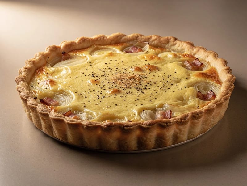 Tarte à l’Oignon Alsacienne (Alsatian Onion Tart with Bacon) Tarte à l’Oignon Alsacienne (Alsatian Onion Tart with Bacon)