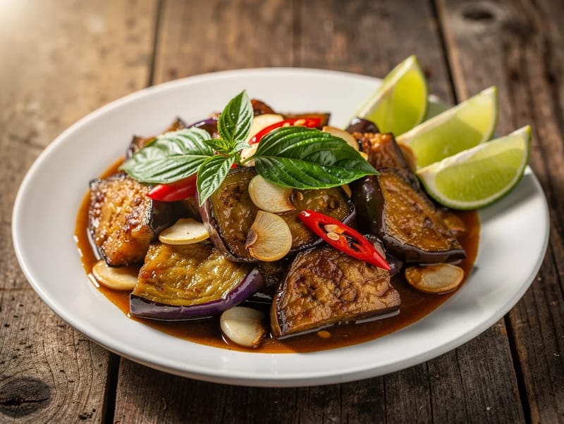 Thai Basil Aubergine Stir-Fry Thai Basil Aubergine Stir-Fry