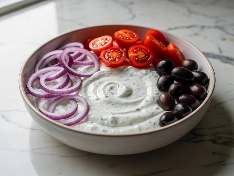 Tzatziki and Veggie Bowl Tzatziki and Veggie Bowl