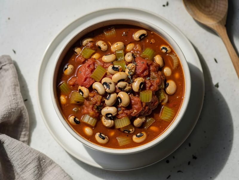 Vegansk black-eyed pea-gryde Vegansk black-eyed pea-gryde
