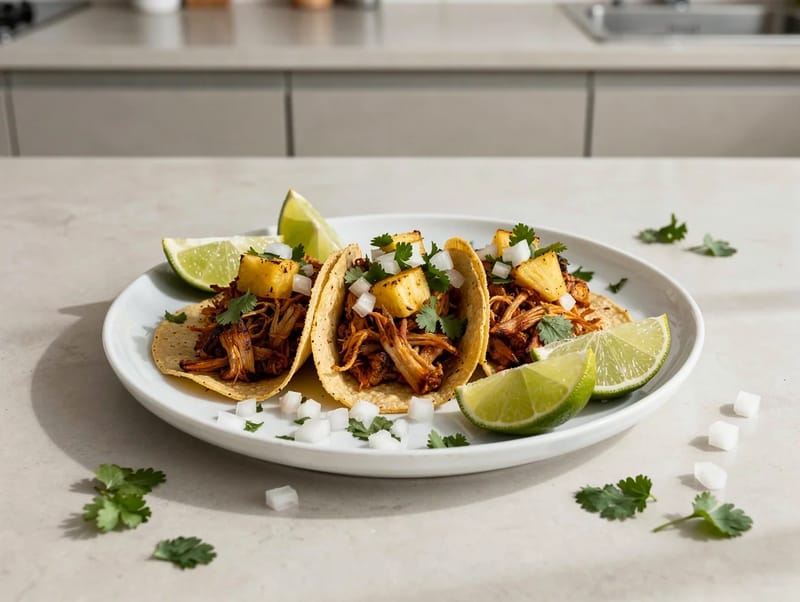 Veganske jackfruit-tacoer al pastor Veganske jackfruit-tacoer al pastor