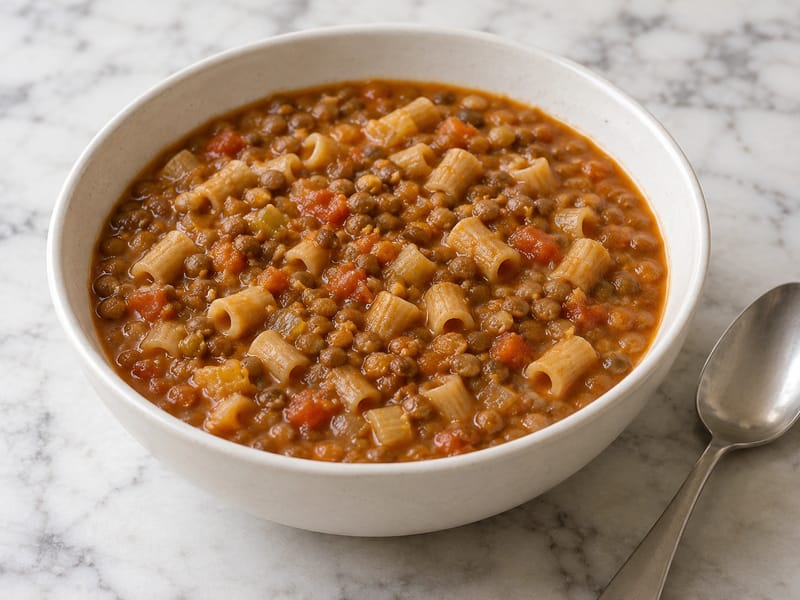 Vegán Pasta e Lenticchie (olasz lencsés tésztaragu) Vegán Pasta e Lenticchie (olasz lencsés tésztaragu)