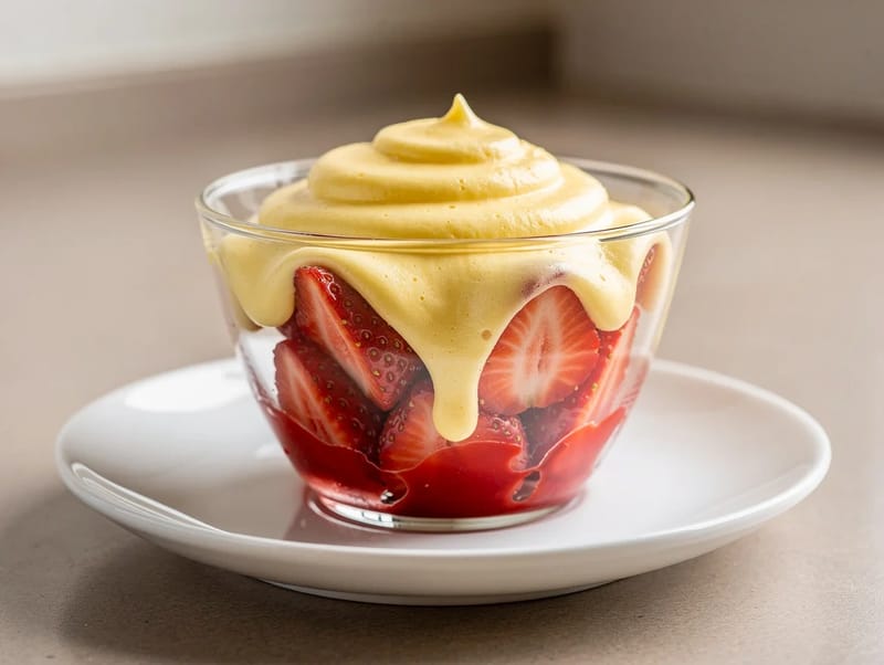 Zabaglione con Fragole (crème au Marsala avec fraises) Zabaglione con Fragole (crème au Marsala avec fraises)