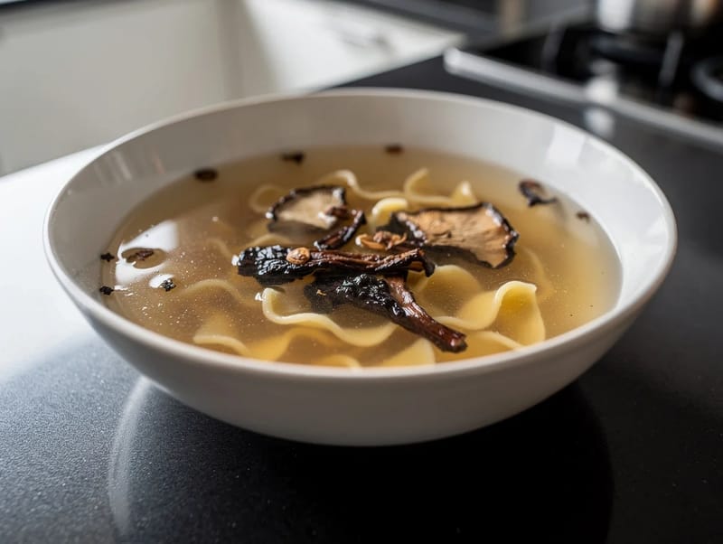 Zupa Grzybowa (sopa polaca de cogumelos da véspera de Natal) Zupa Grzybowa (sopa polaca de cogumelos da véspera de Natal)